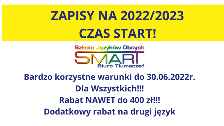 ZAPISY NA 2022/2023 CZAS START 